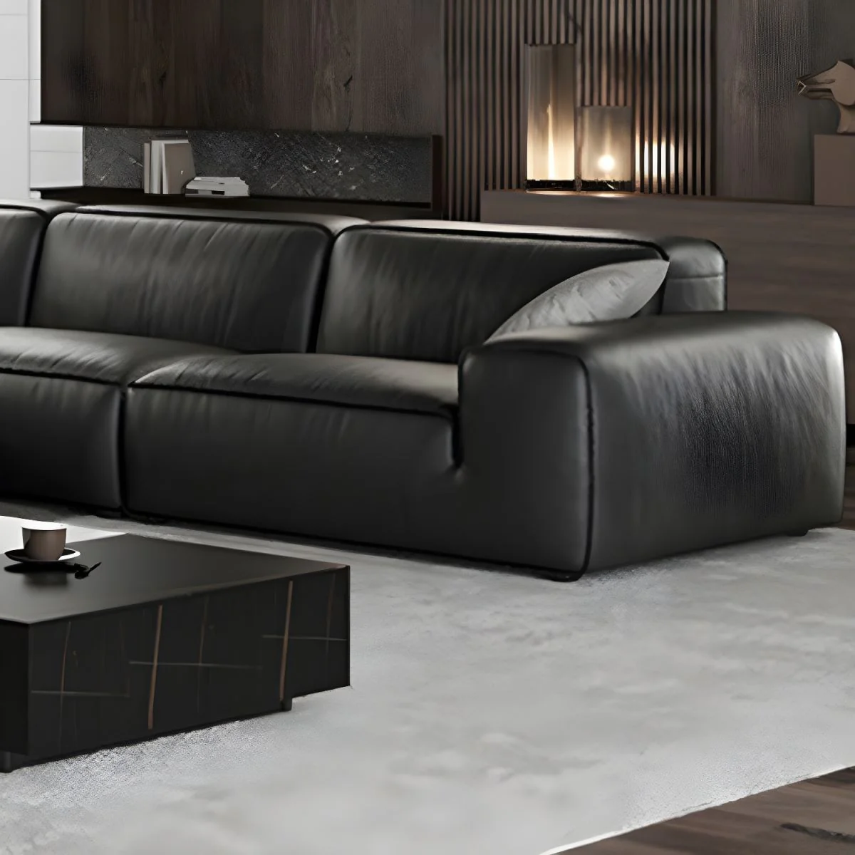 Executive Horizon Leather Sectional - Image 6