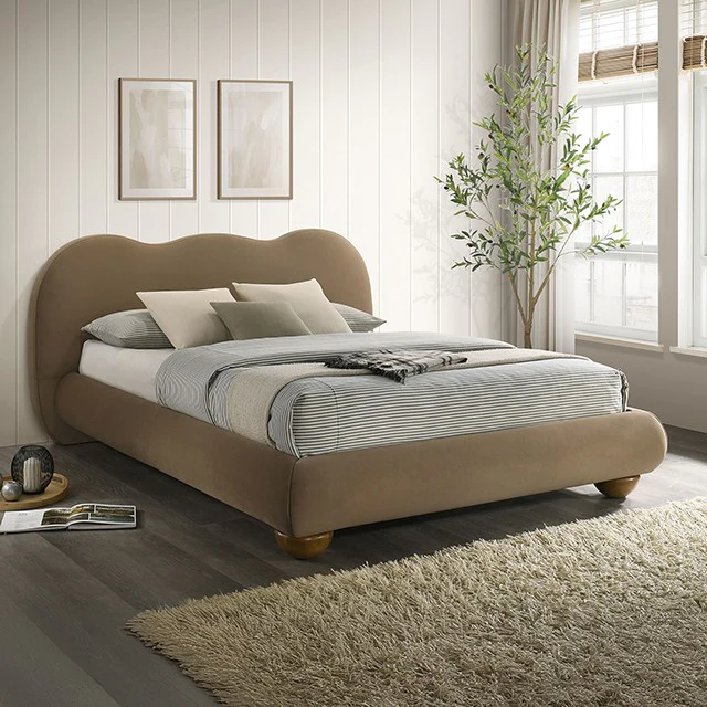 Finamore Contemporary Velvet Platform Bed Frame - Image 3