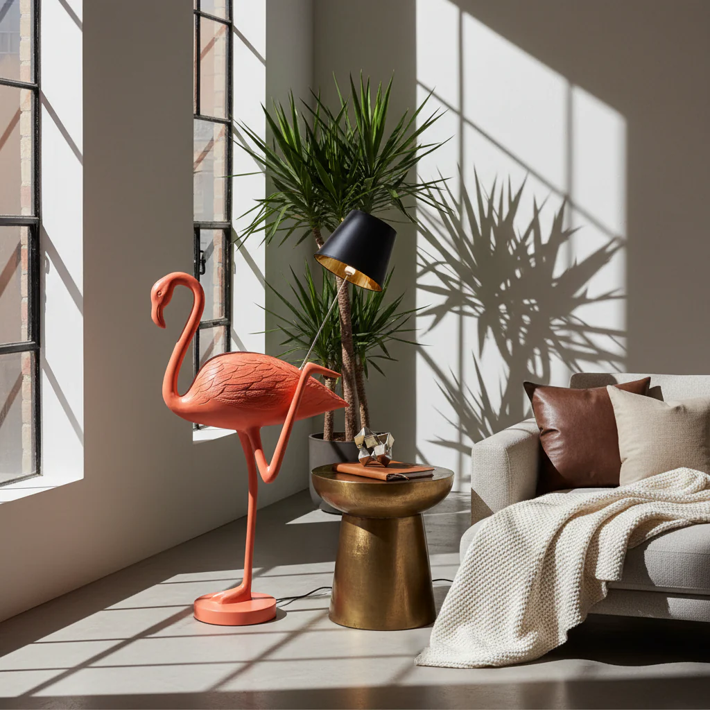 Flaming Flamingo Floor Lamp - Image 3