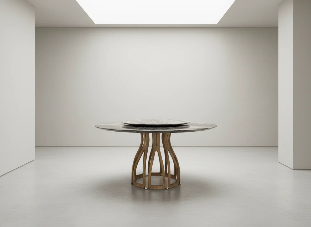 Flowing Amber Round Table - Image 3