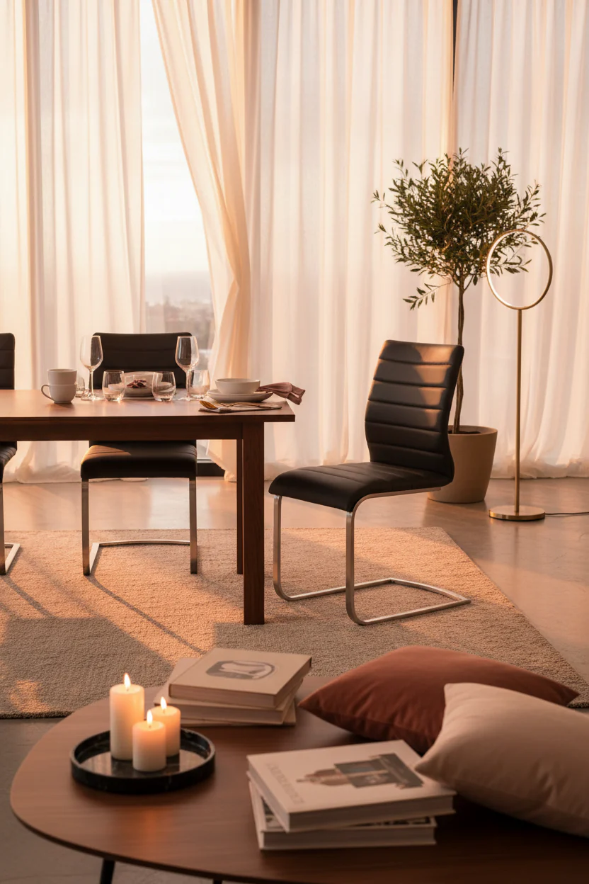 Fusion Cantilever Dining Chair Set of 2 - Image 3