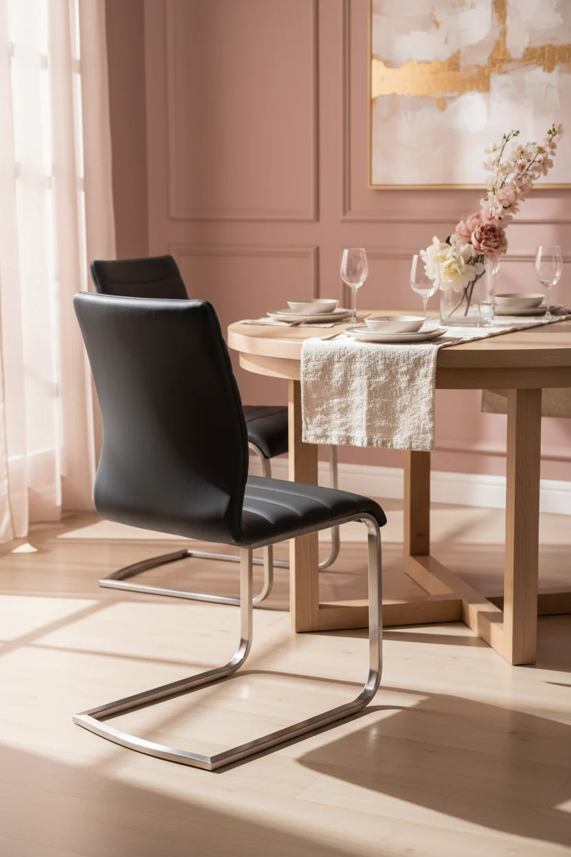 Fusion Cantilever Dining Chair Set of 2 - Image 9