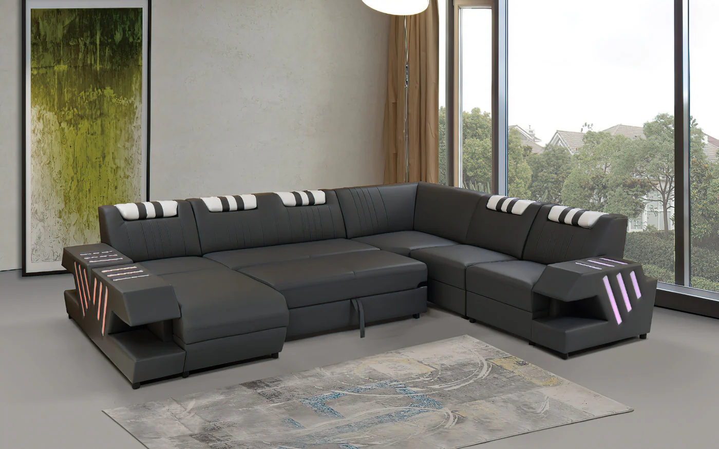 Neo Futurist LED Modern Sectional - Image 13