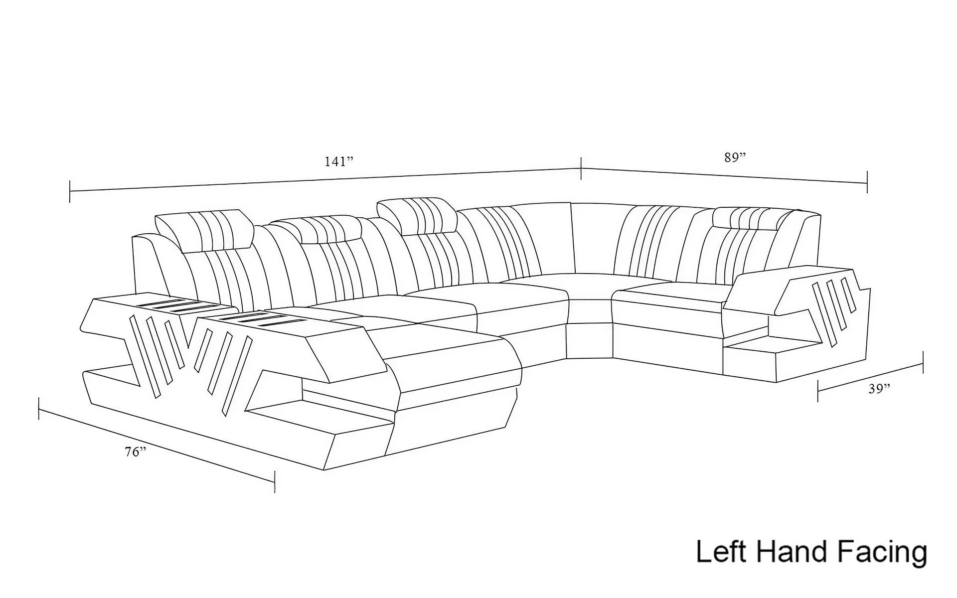 Neo Futurist LED Modern Sectional - Image 15