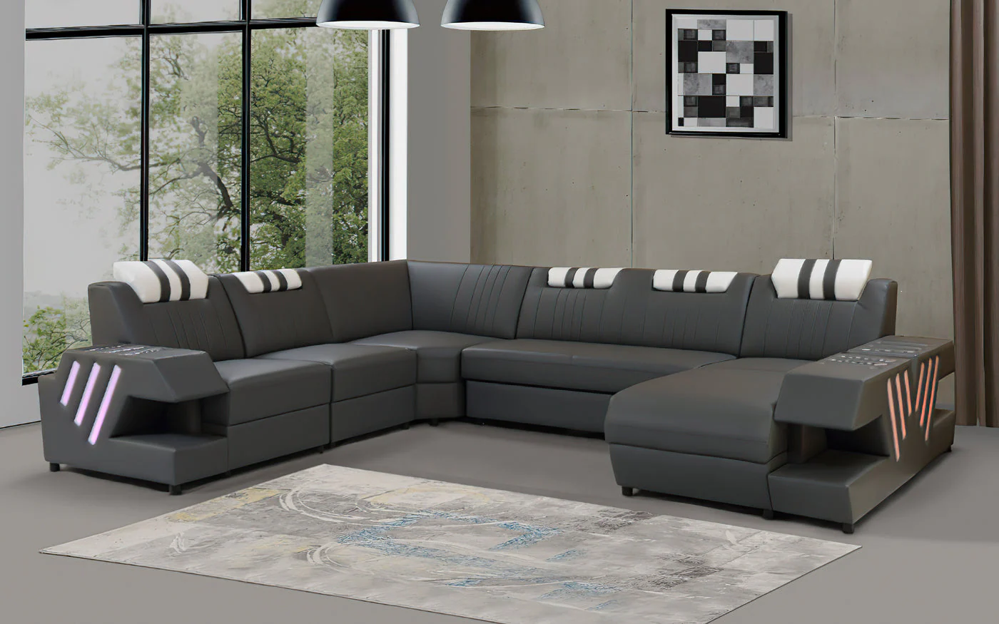 Neo Futurist LED Modern Sectional - Image 3