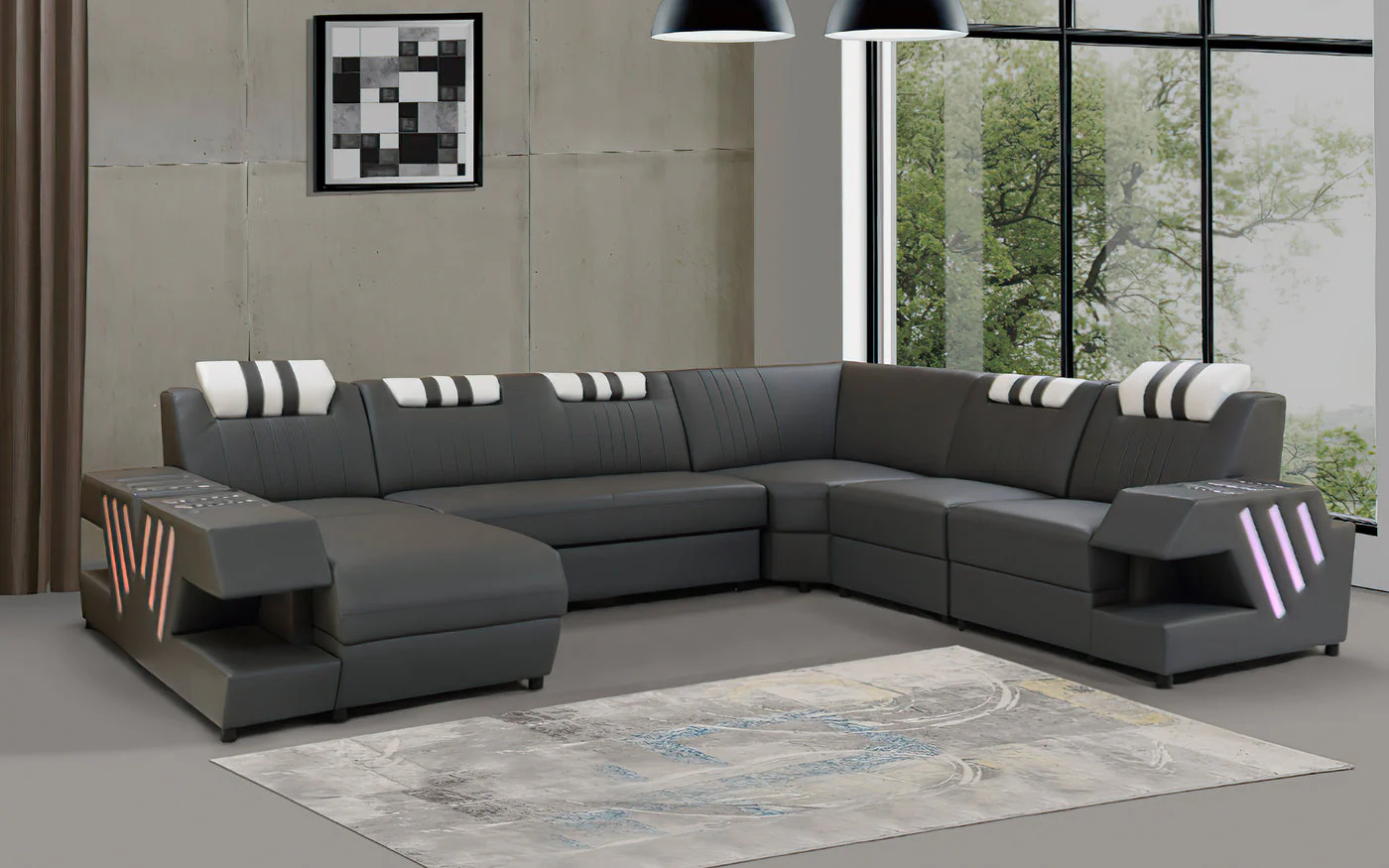 Neo Futurist LED Modern Sectional - Image 4