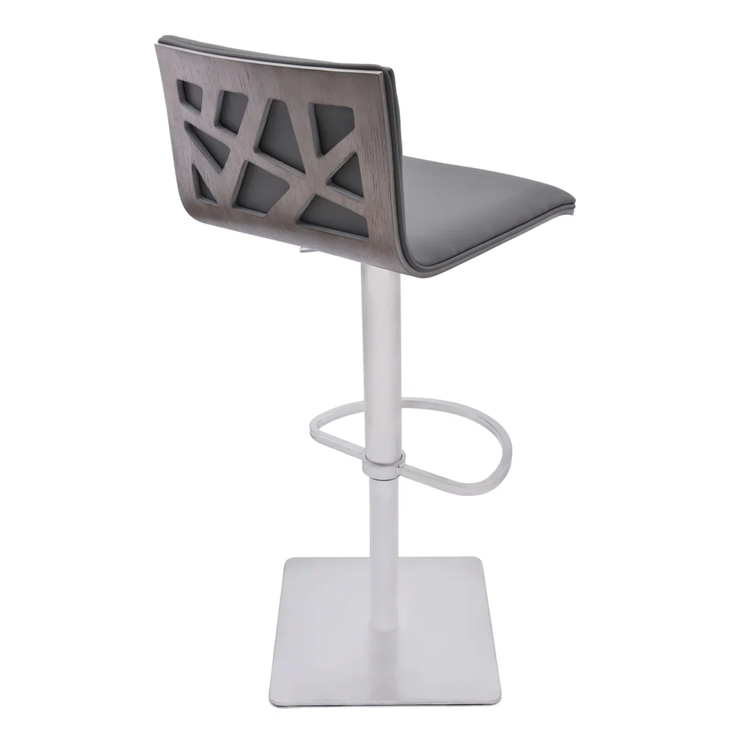 Geometric Back Adjustable Swivel Bar Stool - Image 3