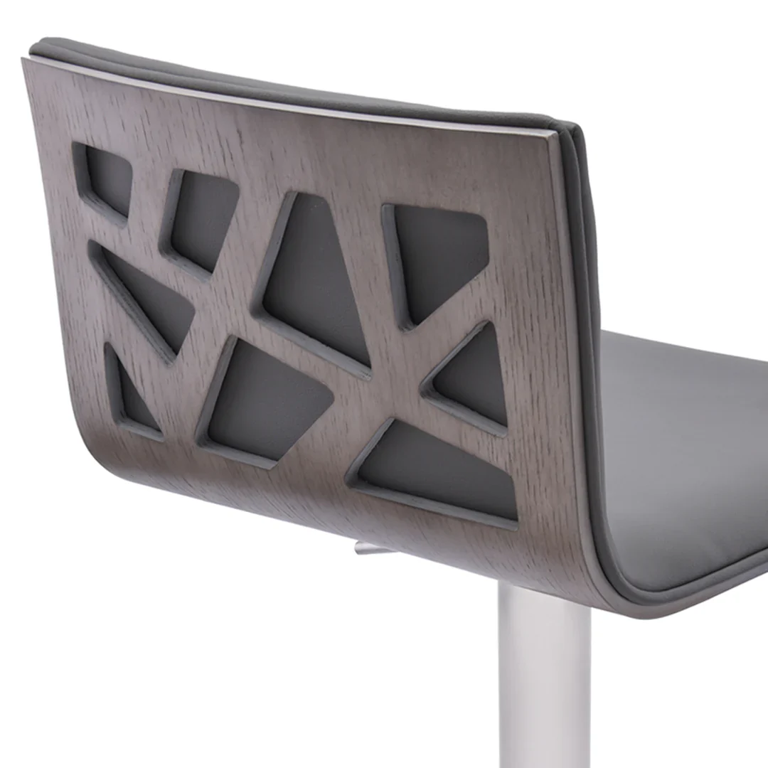 Geometric Back Adjustable Swivel Bar Stool - Image 4