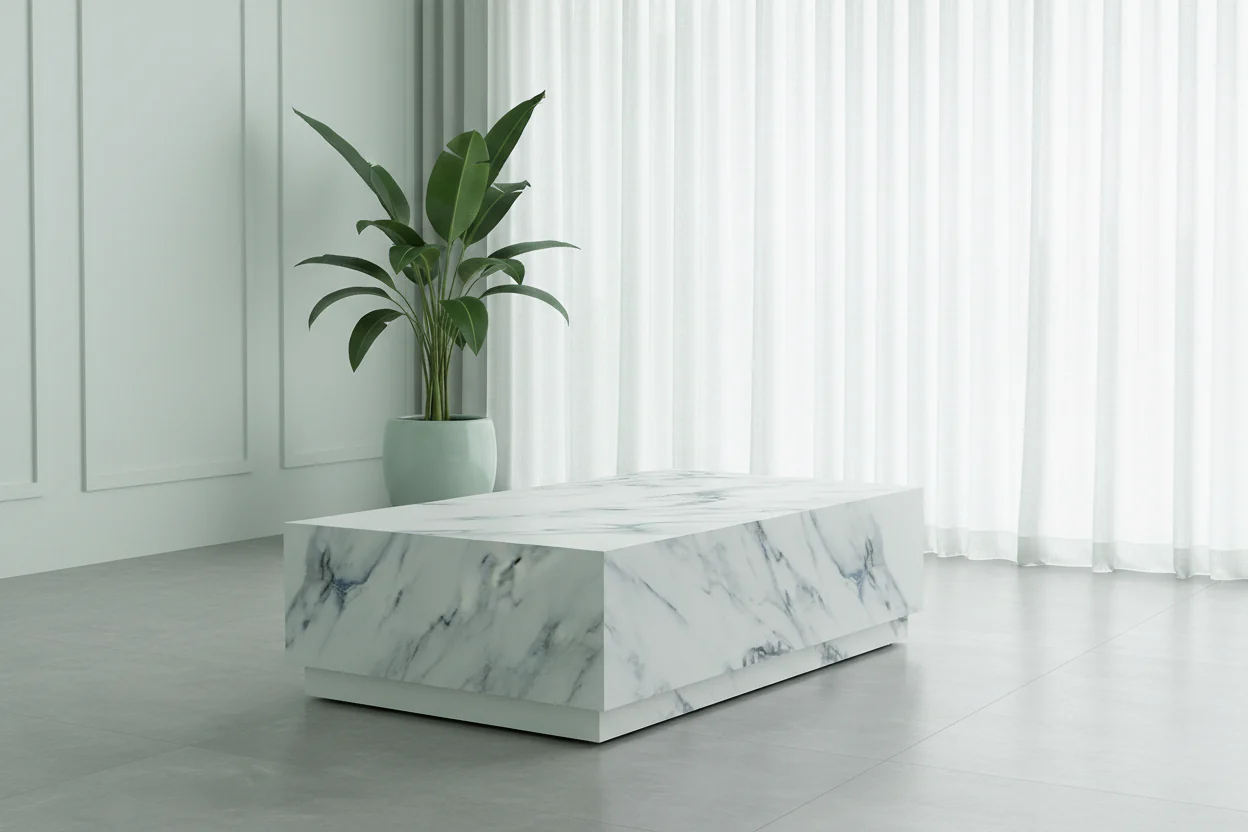 Giselle Sintered Stone Rectangle Coffee Table - Image 3