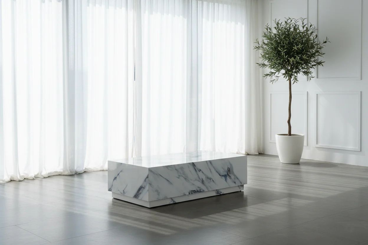Giselle Sintered Stone Rectangle Coffee Table - Image 5