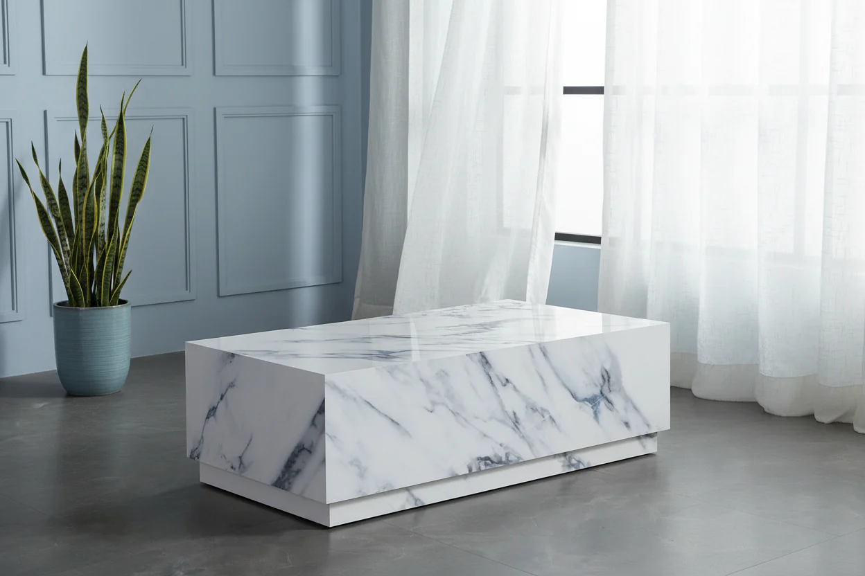 Giselle Sintered Stone Rectangle Coffee Table - Image 8
