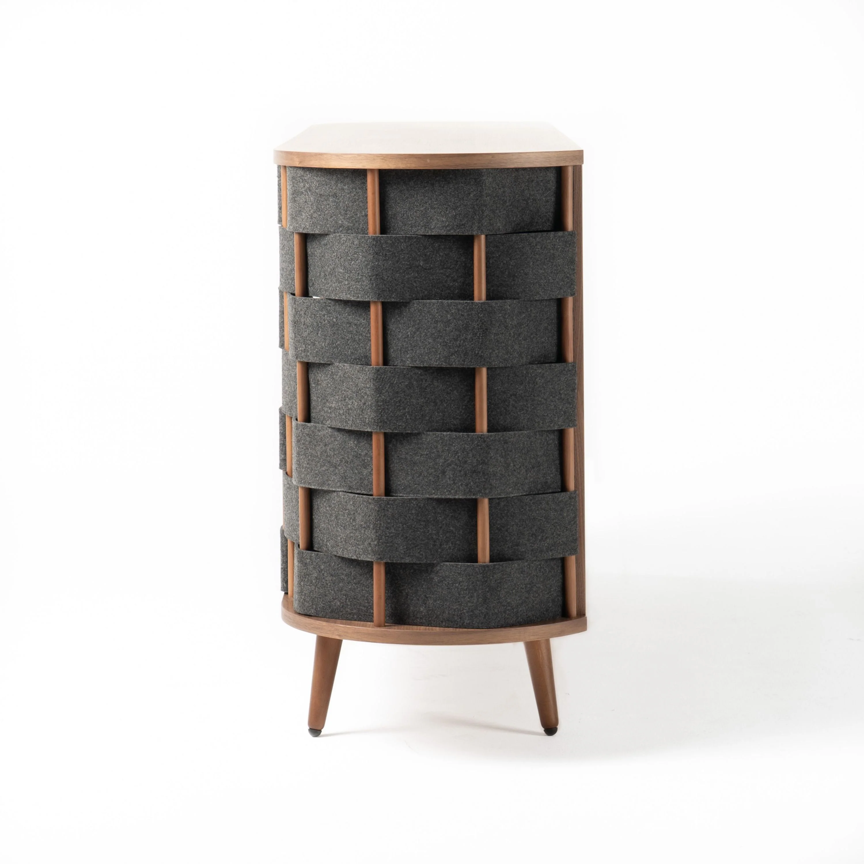 Grey Woven Sideboard Buffet - Image 5