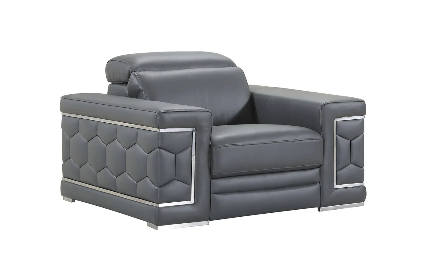 Honeycomb Leather Sectional - Image 8