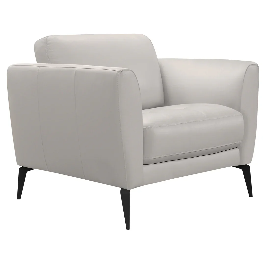 Hope Gray Leather Accent Chair - Image 2