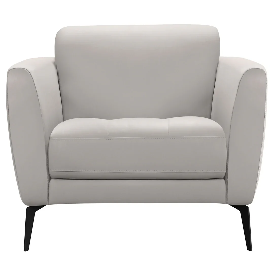 Hope Gray Leather Accent Chair - Image 3