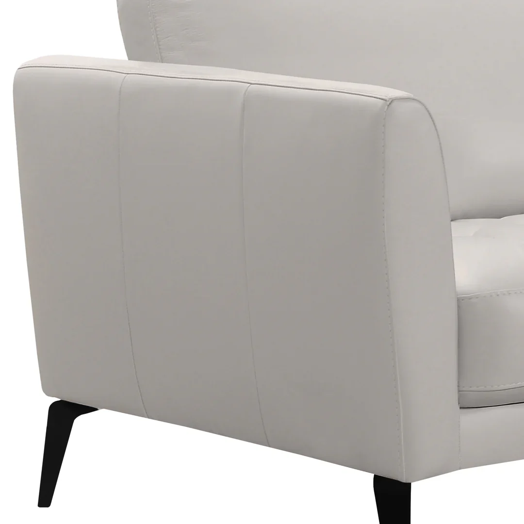 Hope Modern Gray Leather Sofa - Image 4