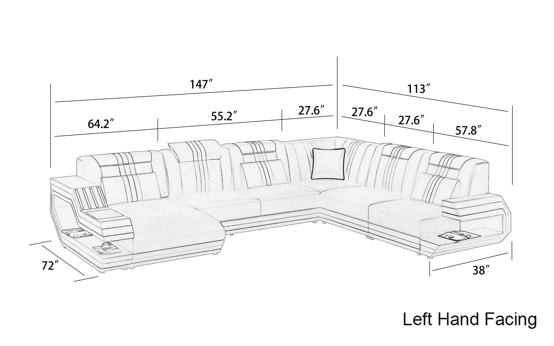 Illume Modern LED Sectional - Image 16