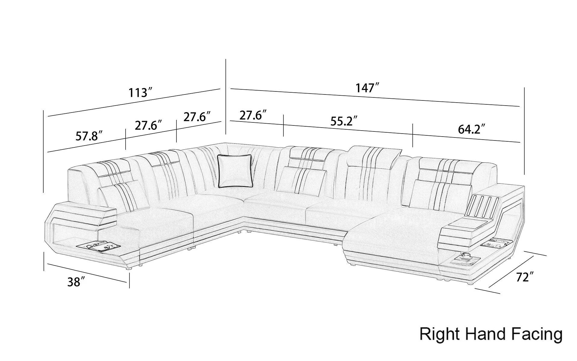 Illume Modern LED Sectional - Image 17