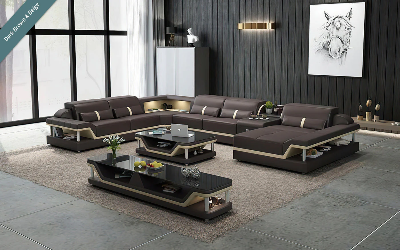 Infinity Modern LED Sectional with Storage - Image 16