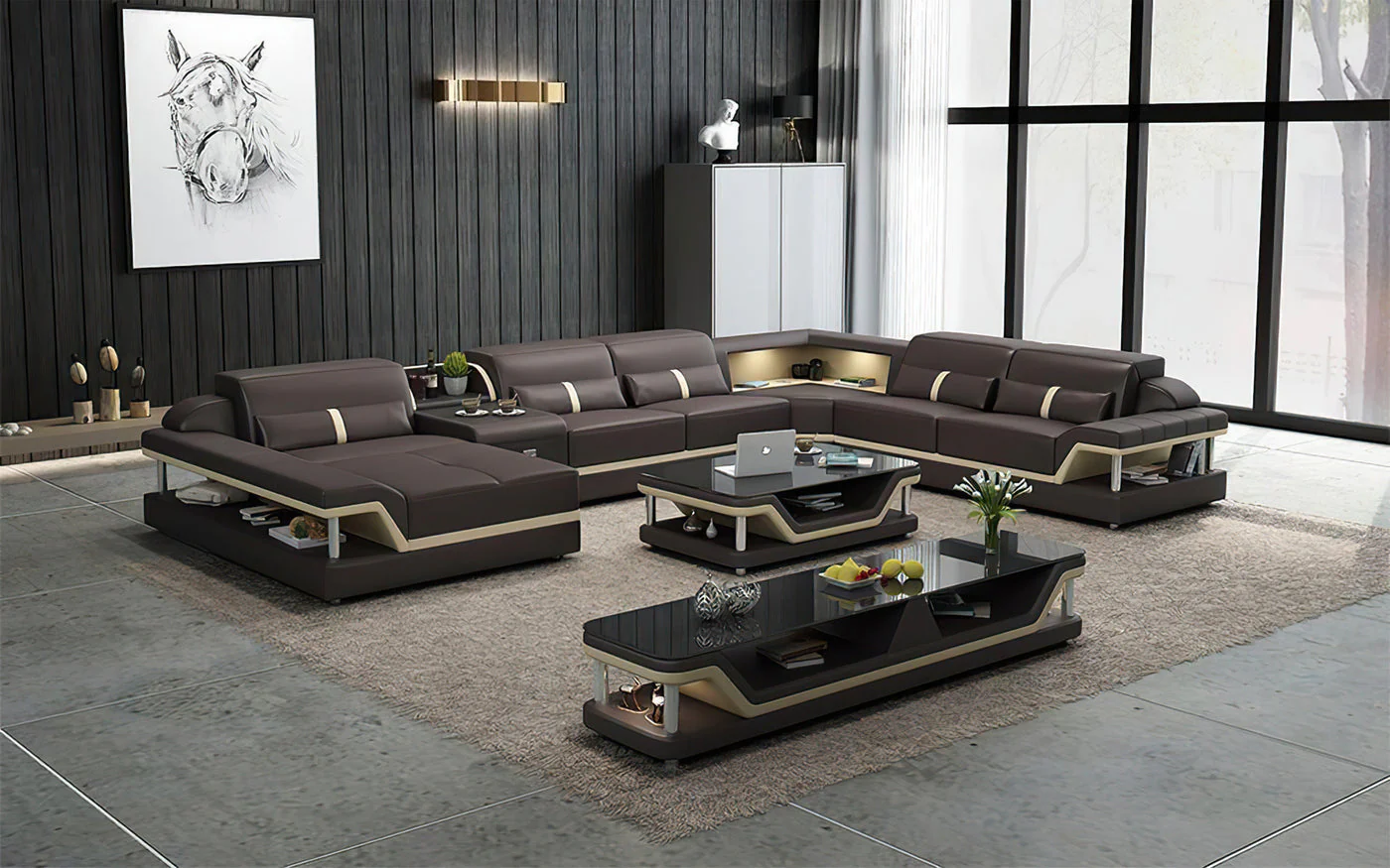 Infinity Modern LED Sectional with Storage - Image 17