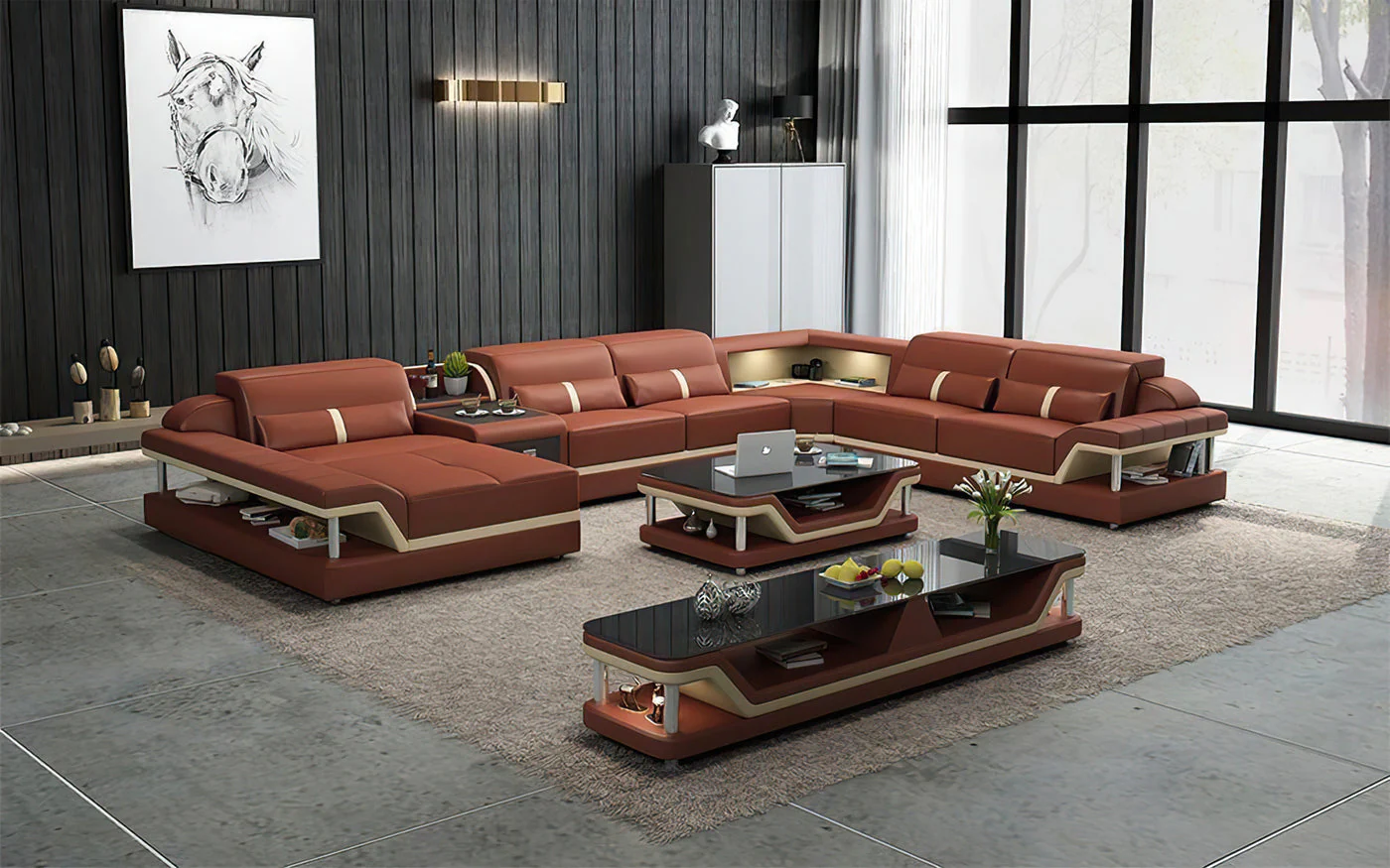 Infinity Modern LED Sectional with Storage - Image 18