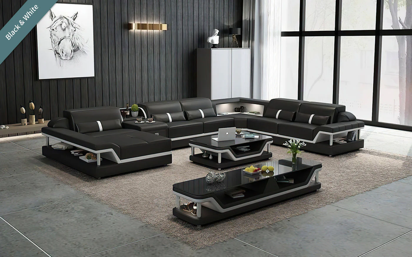 Infinity Modern LED Sectional with Storage - Image 21