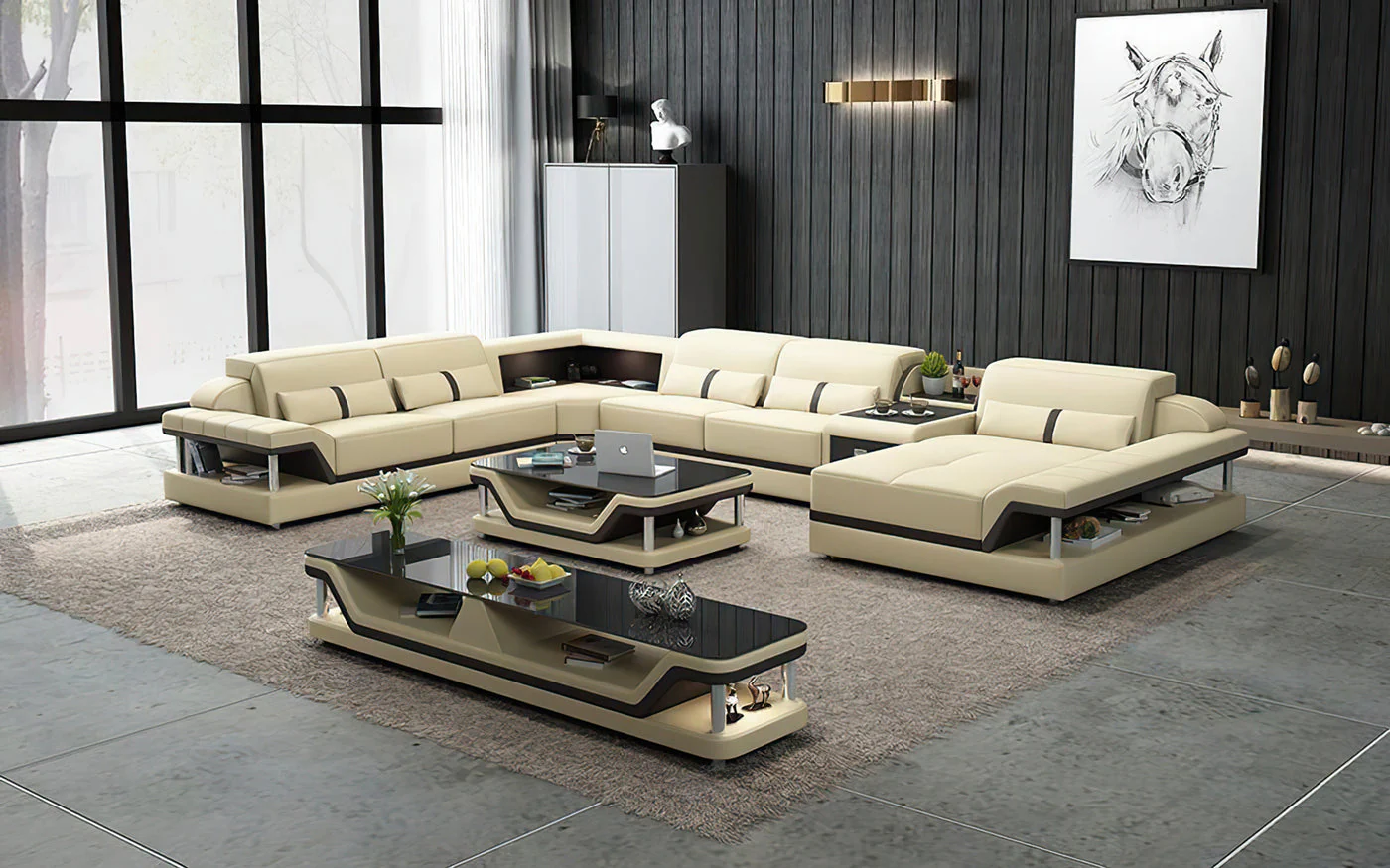 Infinity Modern LED Sectional with Storage - Image 22