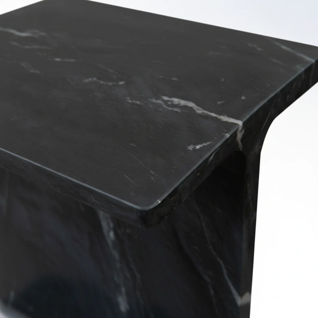 Iris Sculptural Marble Accent Table - Image 10
