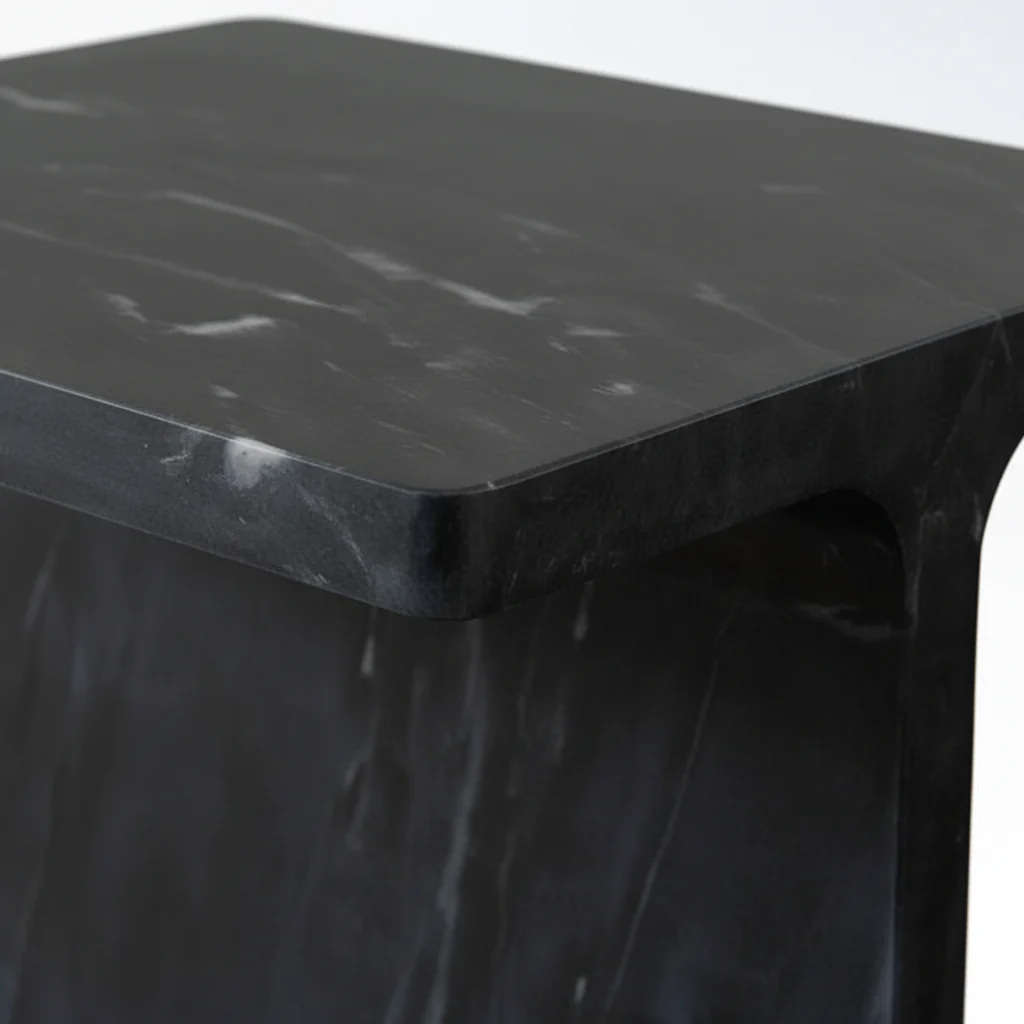 Iris Sculptural Marble Accent Table - Image 12
