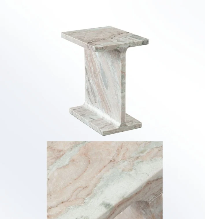 Iris Sculptural Marble Accent Table - Image 13