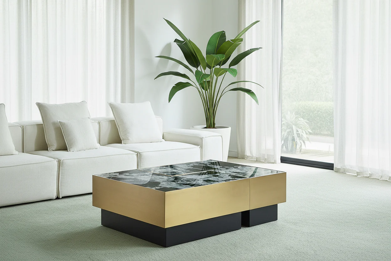 Isidore Marble Rectangle Coffee Table - Image 3