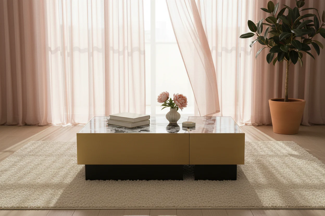 Isidore Marble Rectangle Coffee Table - Image 4