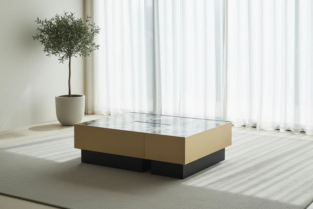 Isidore Marble Rectangle Coffee Table - Image 5