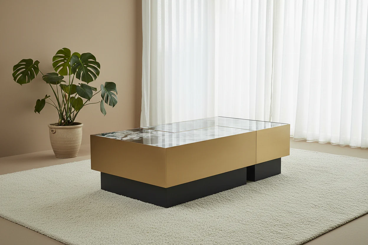 Isidore Marble Rectangle Coffee Table - Image 8