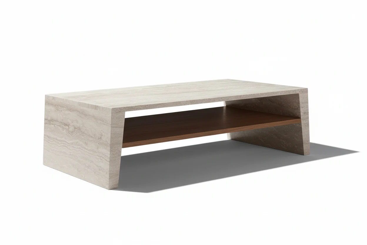 Jonquil Travertine Rectangle Coffee Table