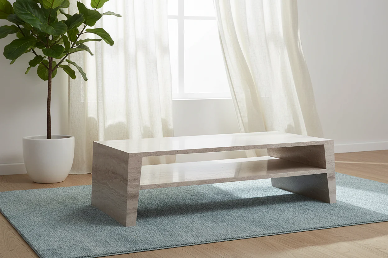 Jonquil Travertine Rectangle Coffee Table - Image 10