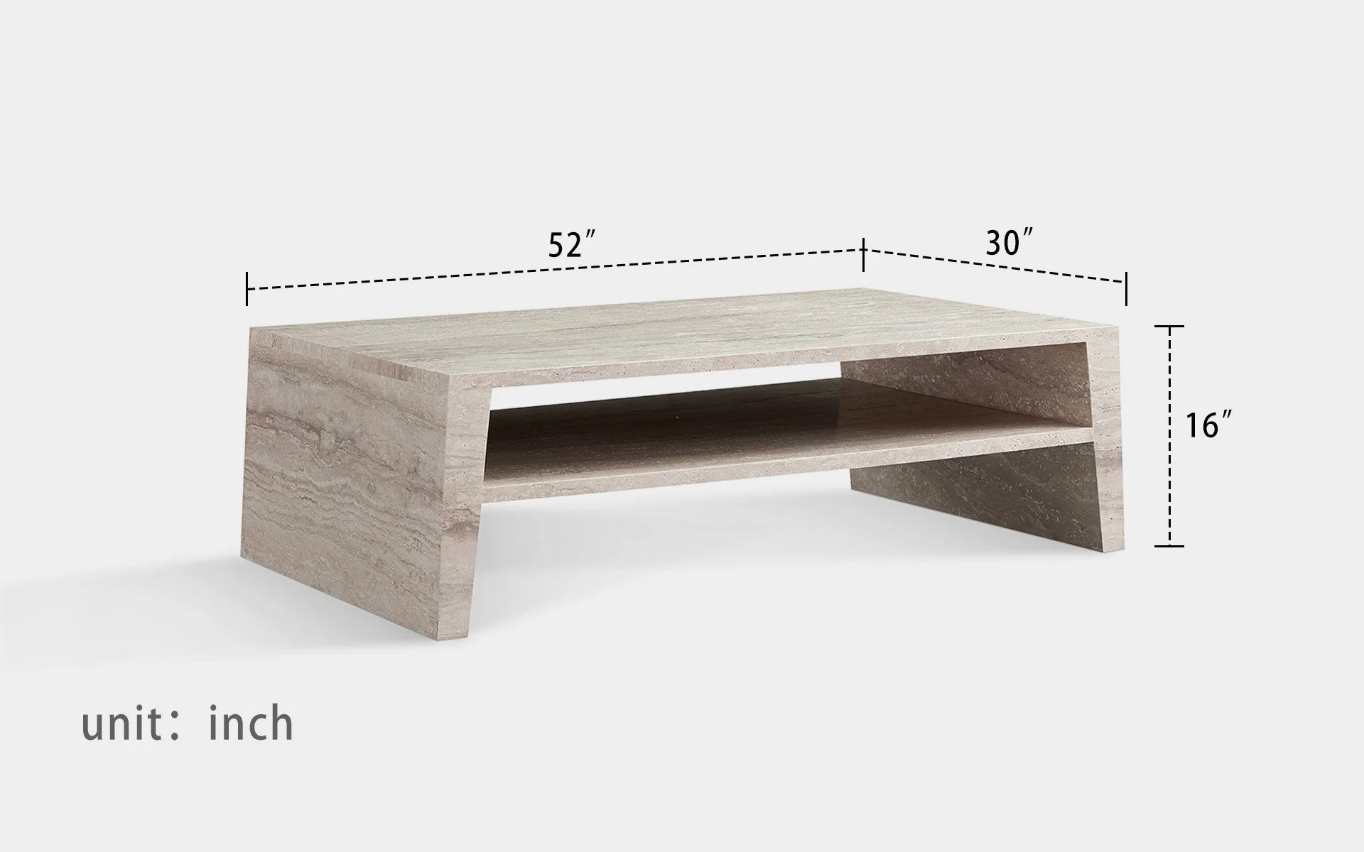 Jonquil Travertine Rectangle Coffee Table - Image 20