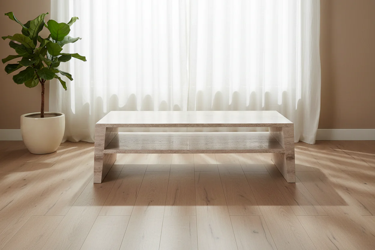 Jonquil Travertine Rectangle Coffee Table - Image 7