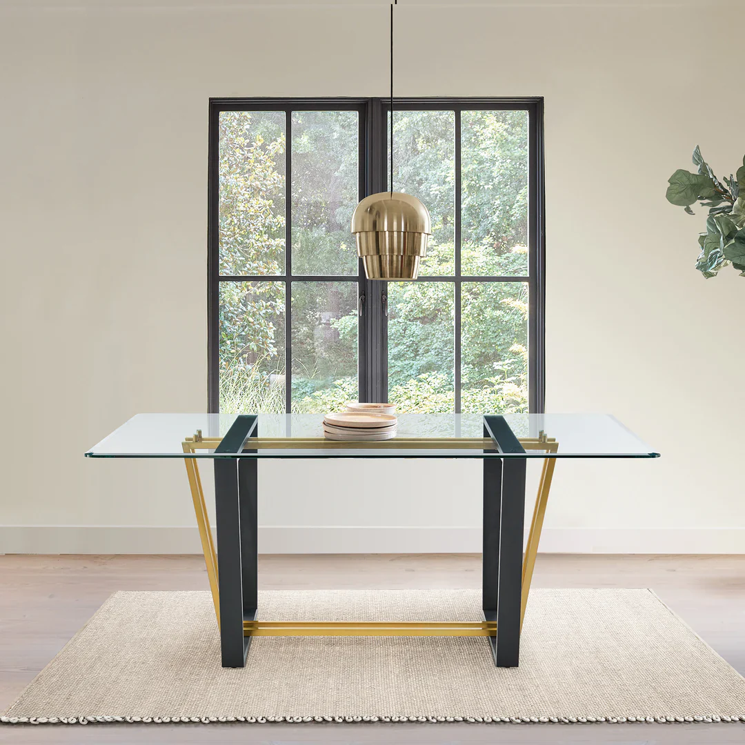 Kai Rectangular Glass Dining Table - Image 11