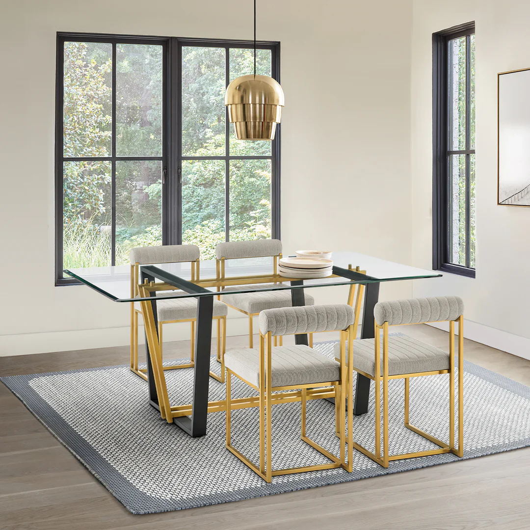 Kai Rectangular Glass Dining Table - Image 12