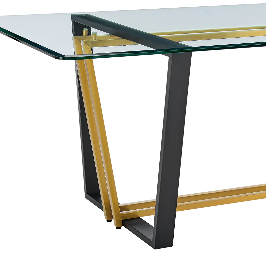 Kai Rectangular Glass Dining Table - Image 16