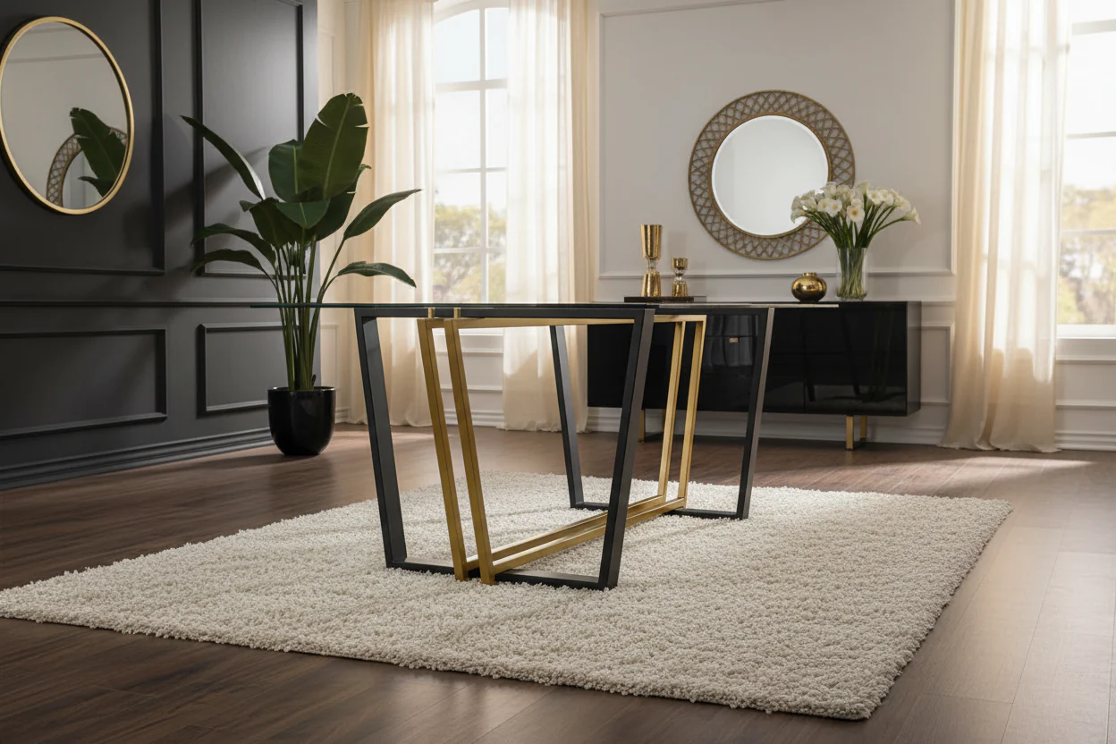 Kai Rectangular Glass Dining Table - Image 7