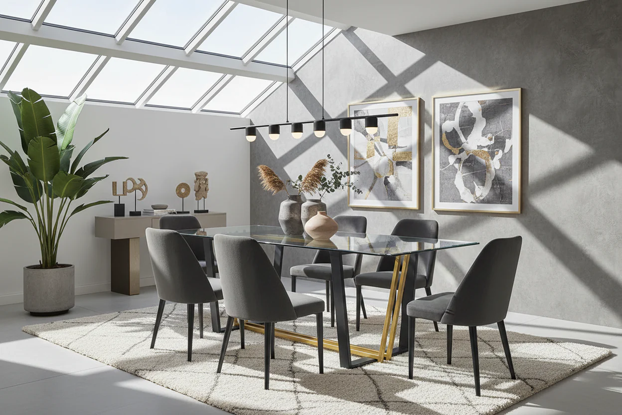Kai Rectangular Glass Dining Table - Image 8