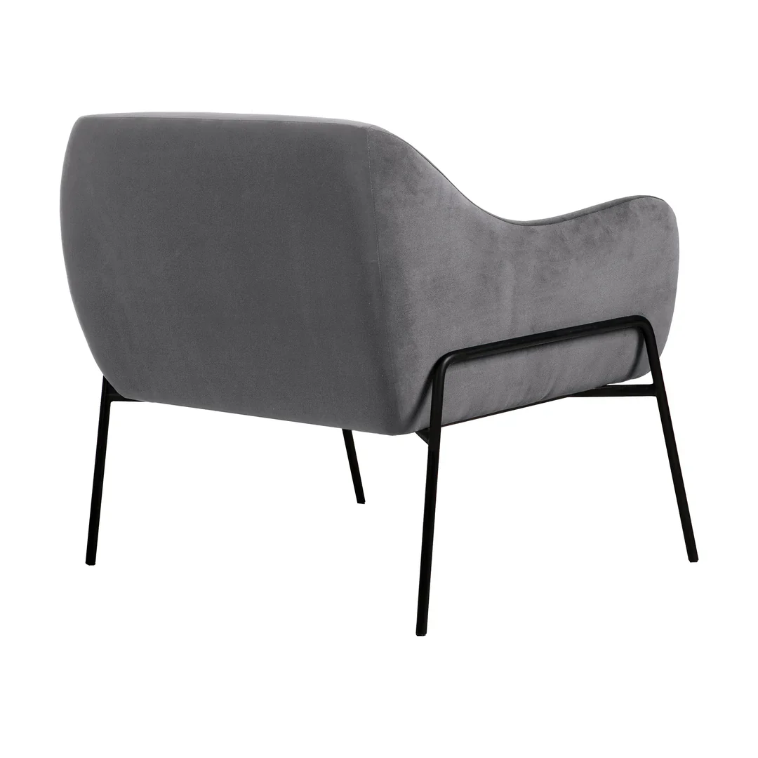Karen Contemporary Velvet Lounge Chair - Image 12