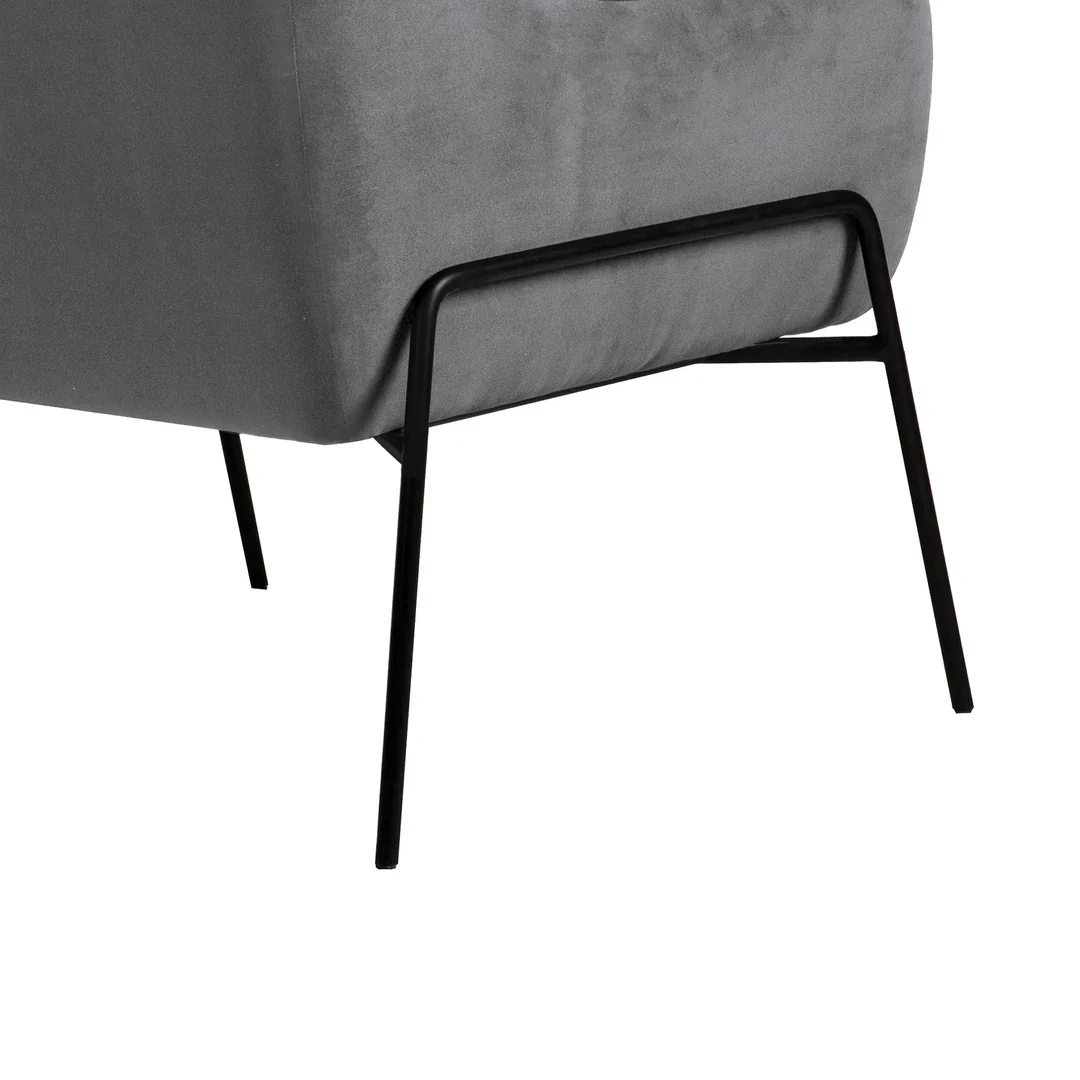 Karen Contemporary Velvet Lounge Chair - Image 14
