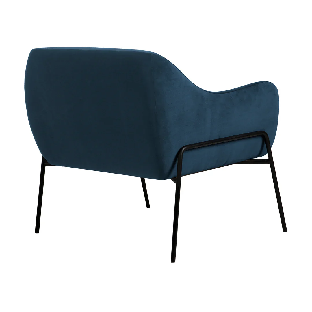 Karen Contemporary Velvet Lounge Chair - Image 5