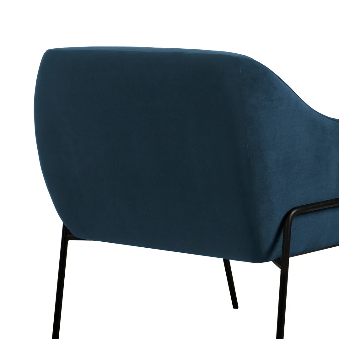 Karen Contemporary Velvet Lounge Chair - Image 6