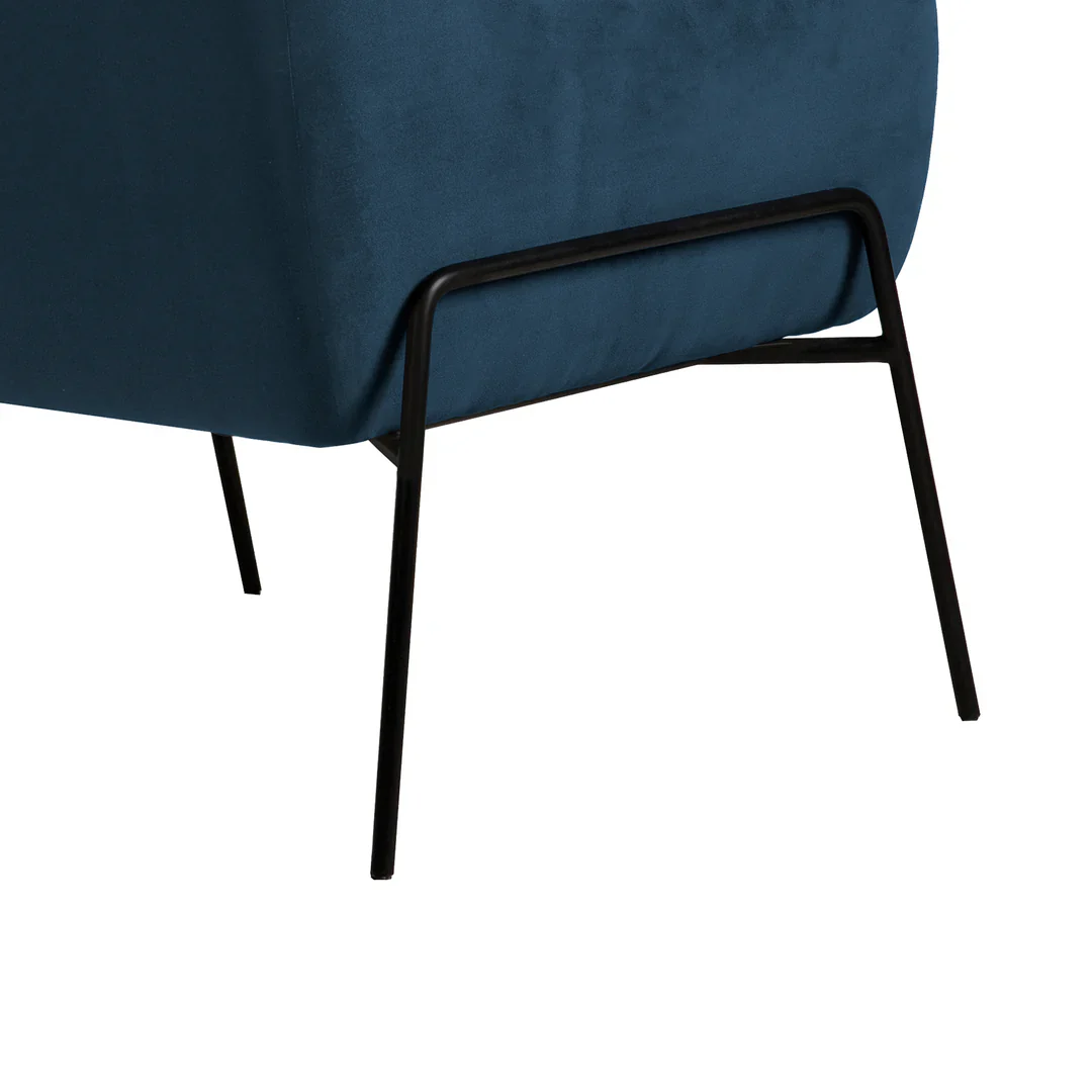 Karen Contemporary Velvet Lounge Chair - Image 7