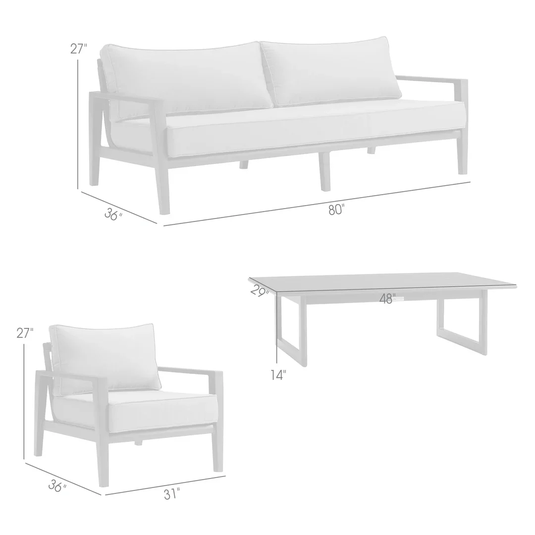 Kaymore Outdoor Modern Sofa - Image 4