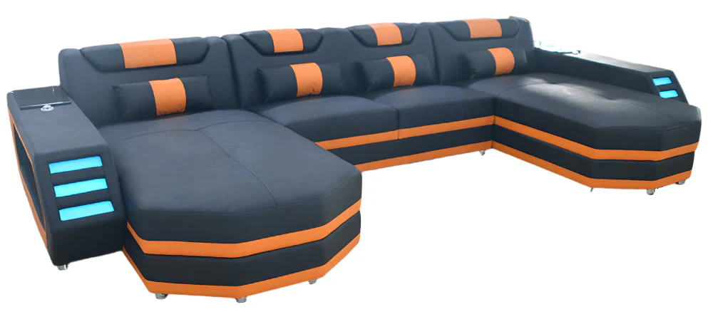 Keenan Modern U Shape Sectional with LED Lights - Image 3